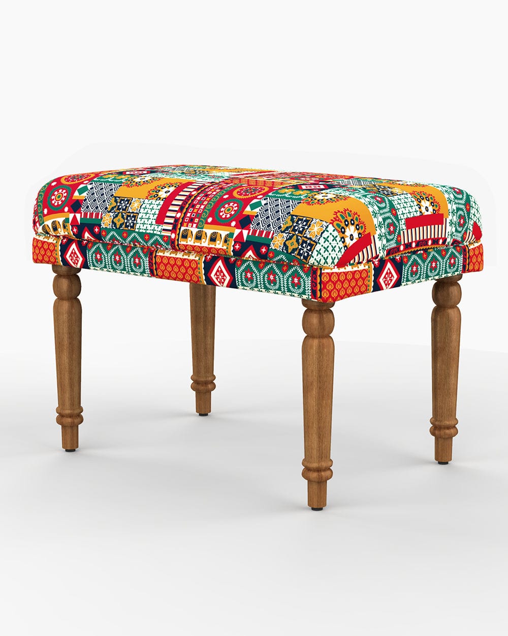 Nawaab Bench Small - Floral Swirls - Image 3
