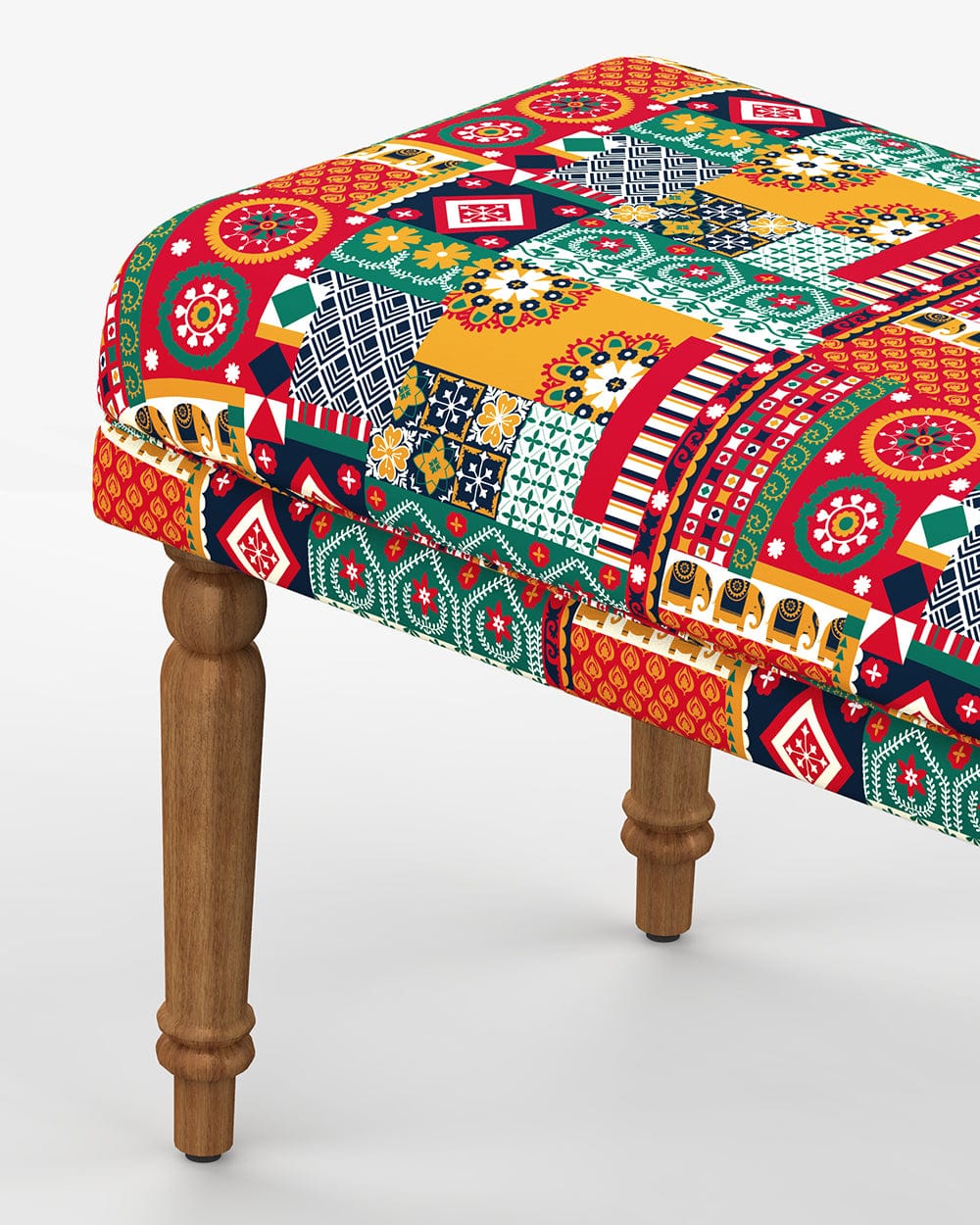 Nawaab Bench Small - Floral Swirls - Image 6