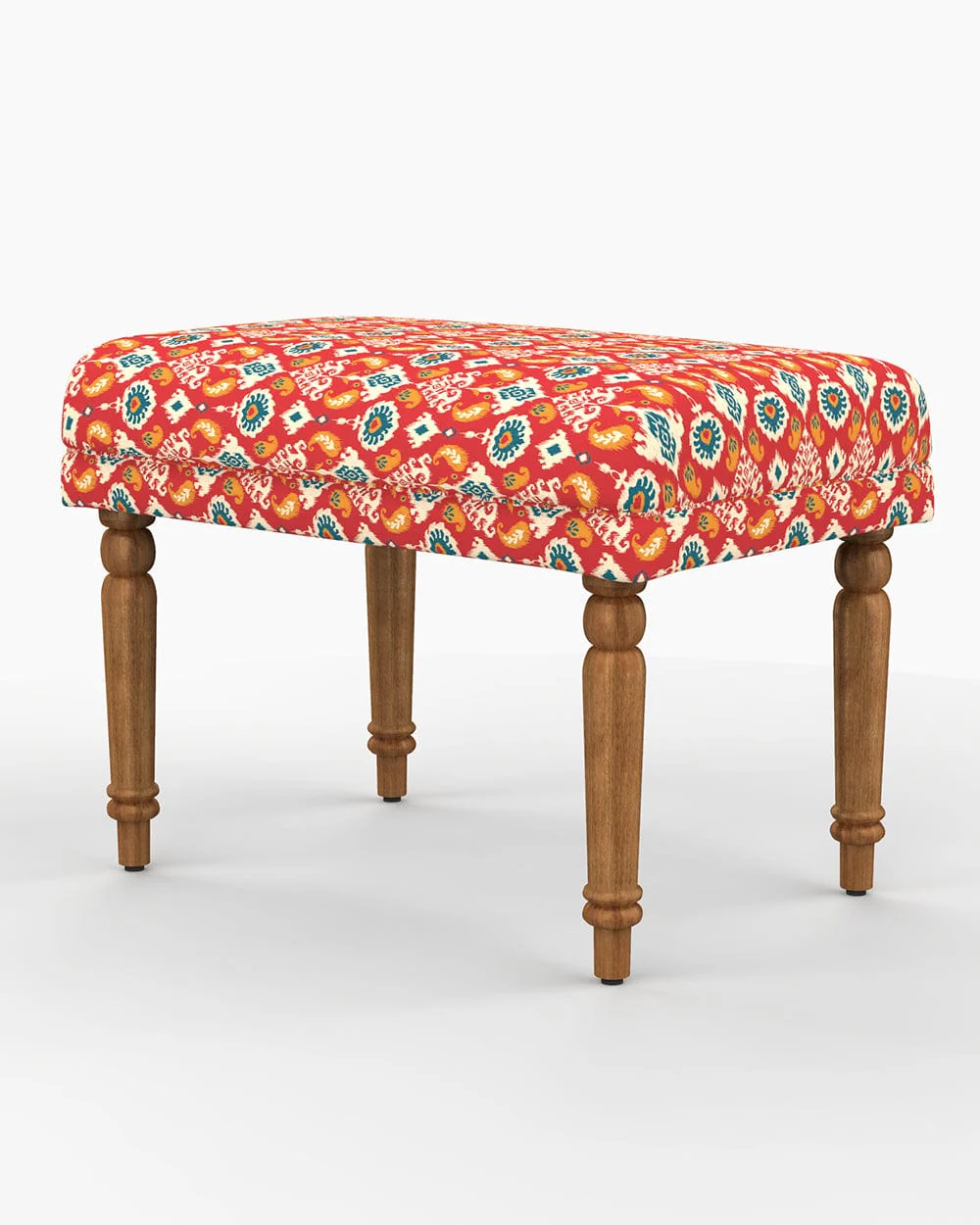 Nawaab Bench Small - Red Ikkat - Image 5