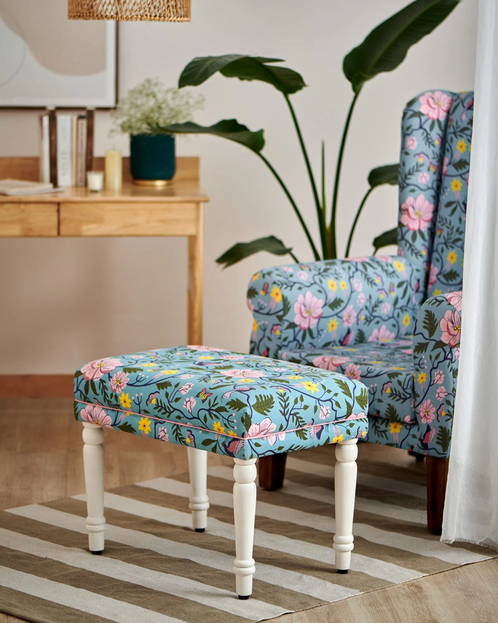 Nawaab Bench Small - Spring Bloom