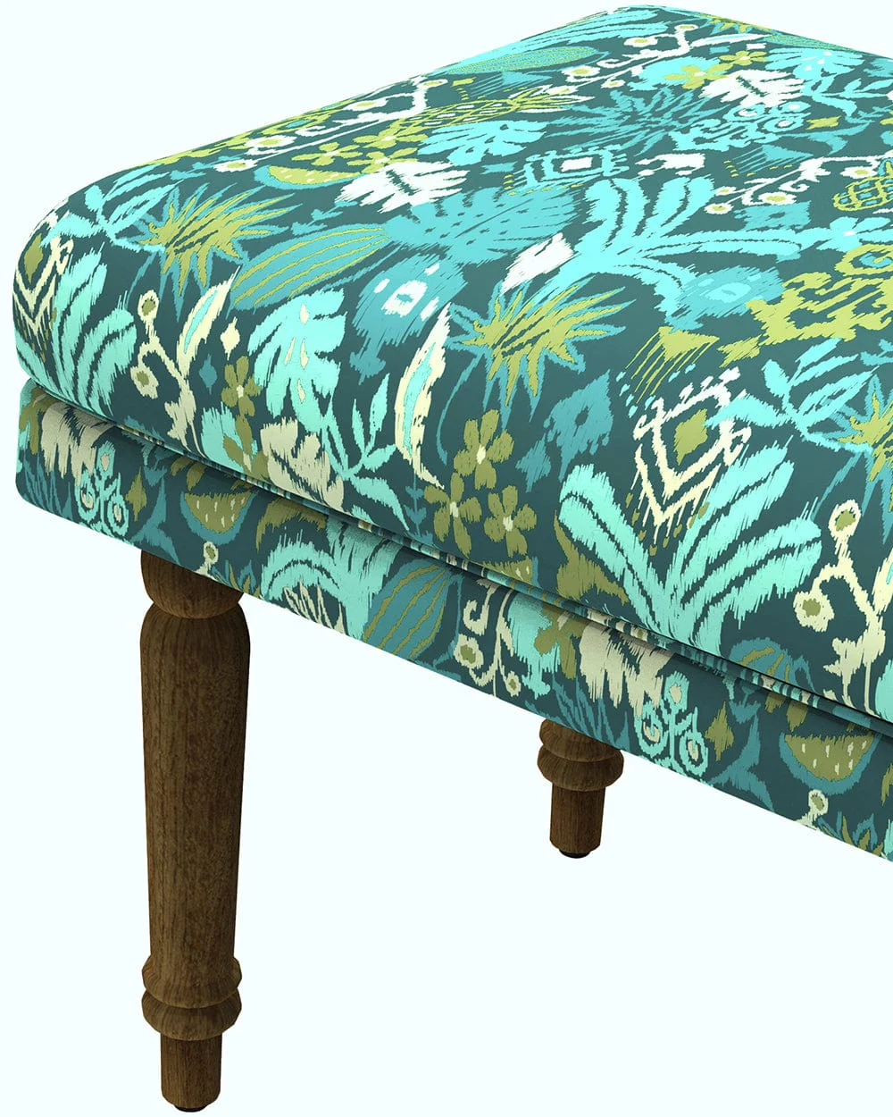 Nawaab Bench - Tropical Ikkat Green - Image 4