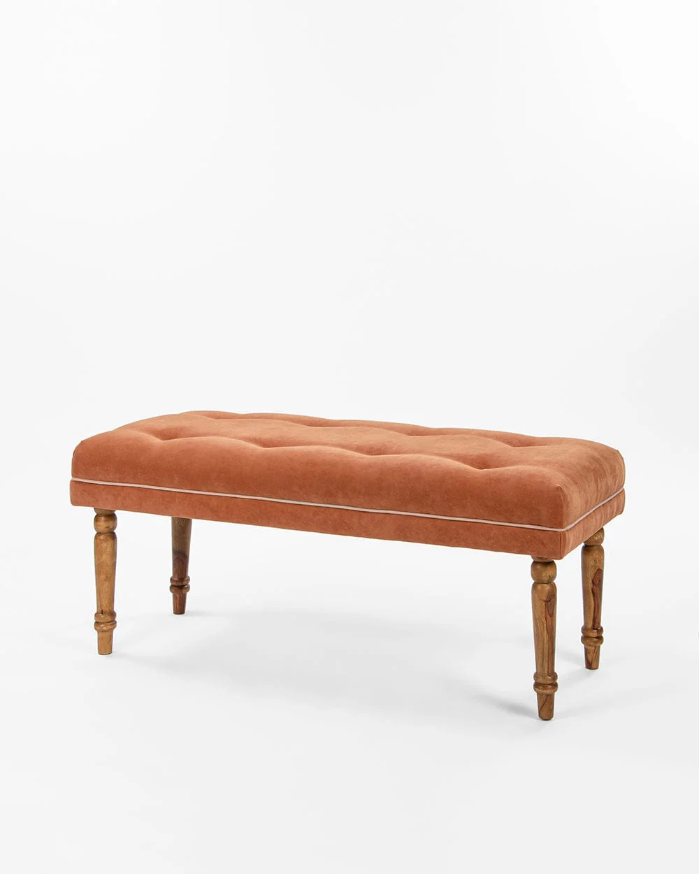 Nawaab Bench- Tuffted Burnt Orange - Image 3