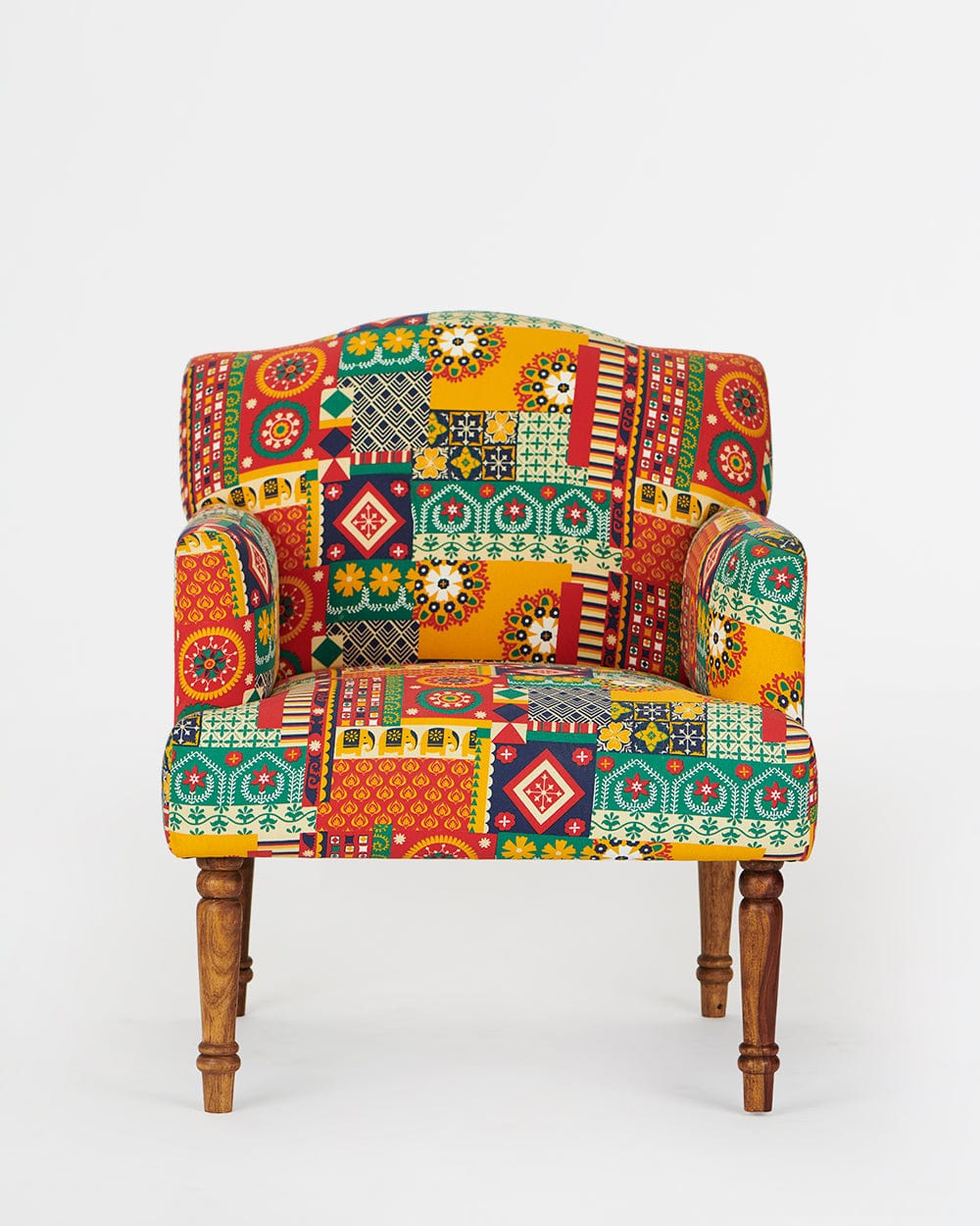 Nawab Arm Chair-Floral Swirls - Image 2