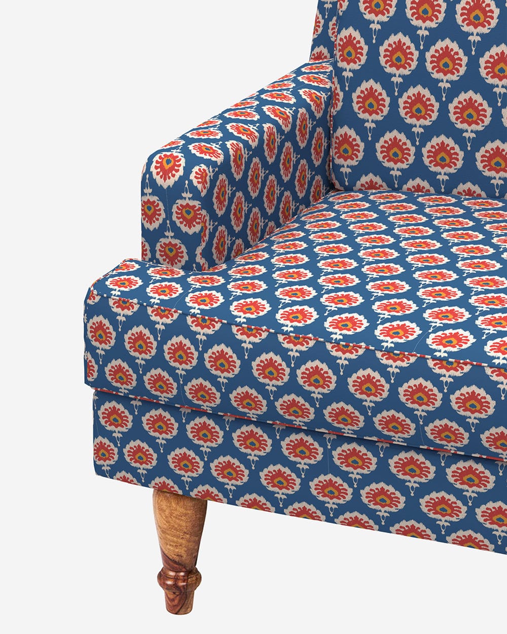 Nawab Couch - Blue Ikkat - Image 5