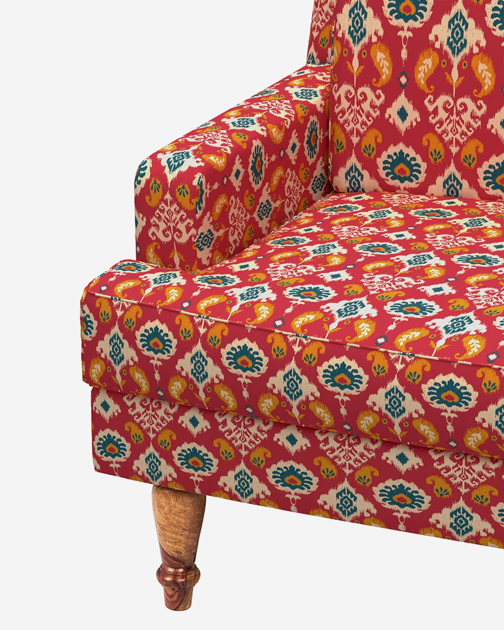 Nawab Couch - Red Ikkat - Image 5