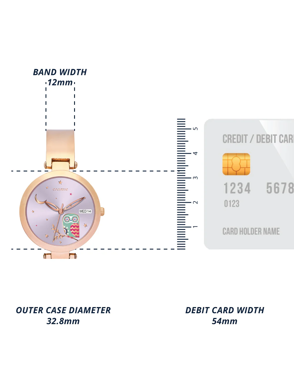 Nocturnal Metal Watch | Rosegold with Lilac Dial - Image 5