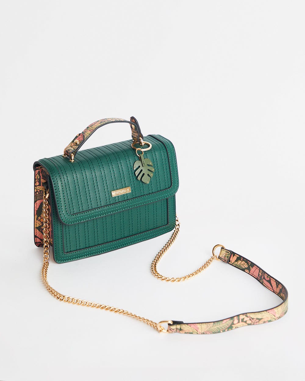 Olive Palm Quilted Crossbody Bag - Image 2