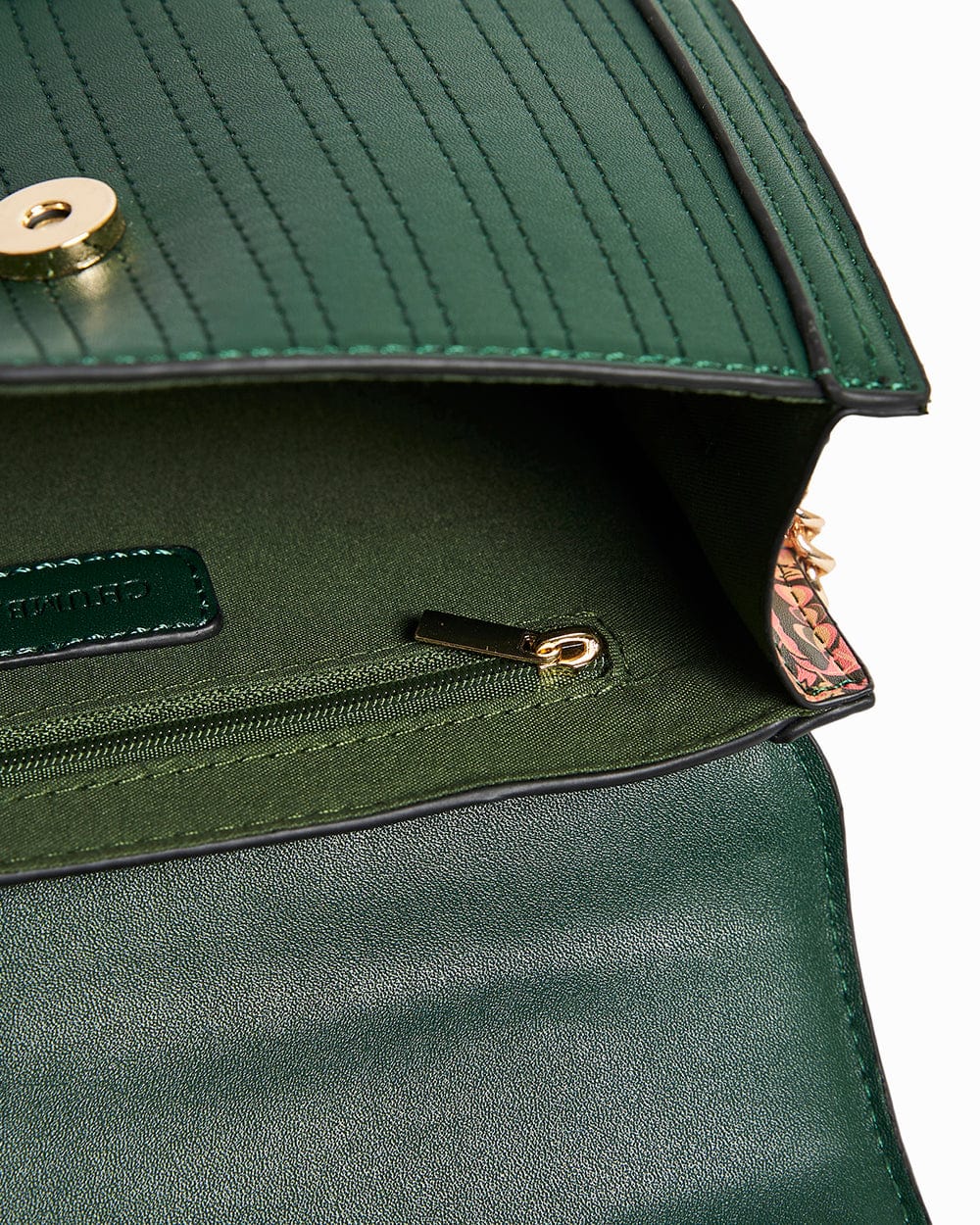 Olive Palm Quilted Crossbody Bag - Image 5