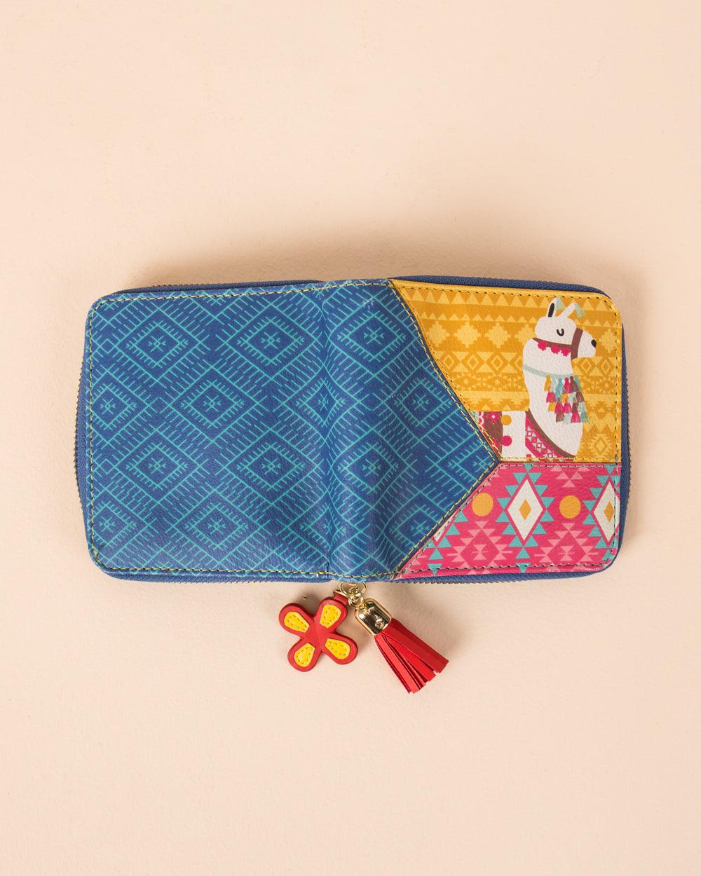 Boho Llama Aztec Wallet ' Mini - Image 3