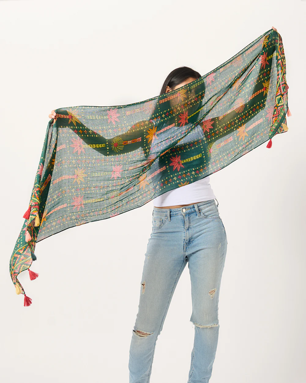 Palm Kilim Scarf | Digital Nomad - Image 2