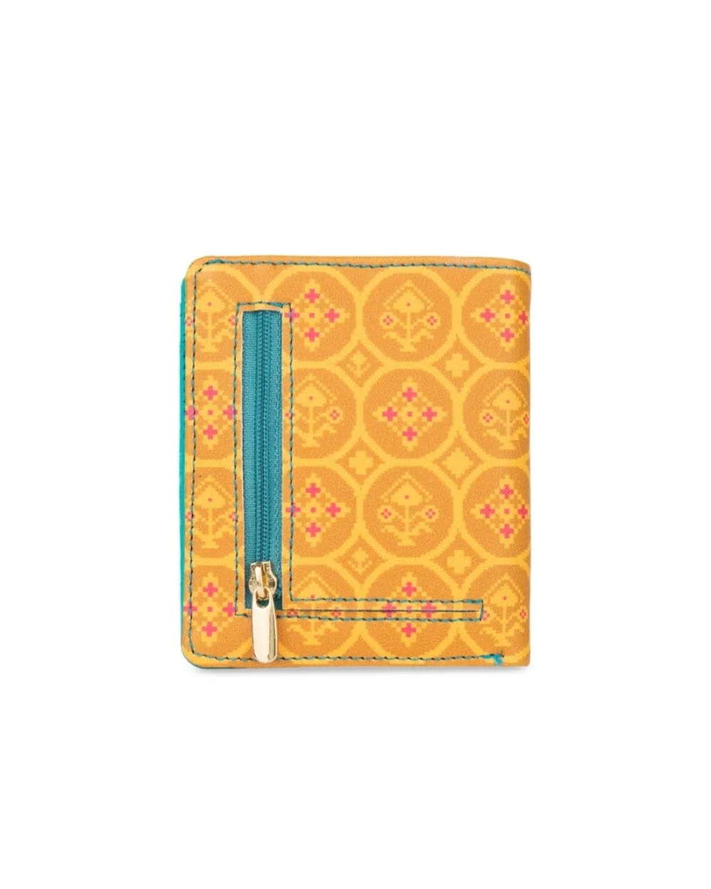 Elephant Adventures Snap Button Wallet - Teal - Image 2