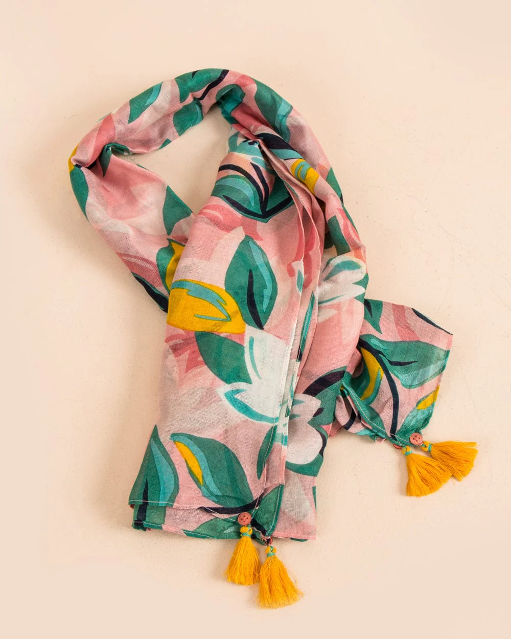 Peach Grove Printed Square Scarf - Image 2