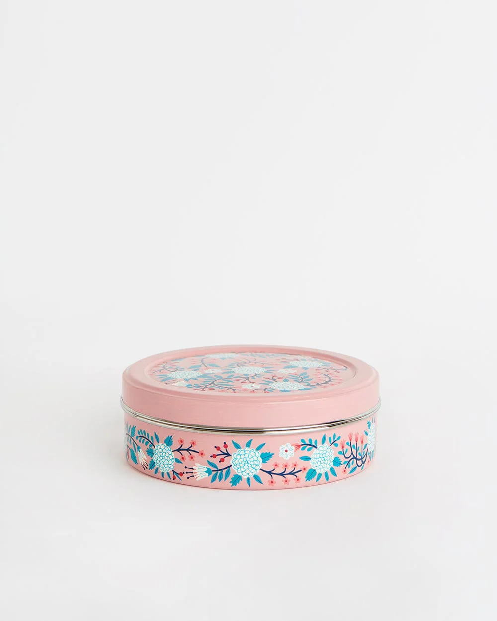 Peach Floral Steel Spice Box - Image 2