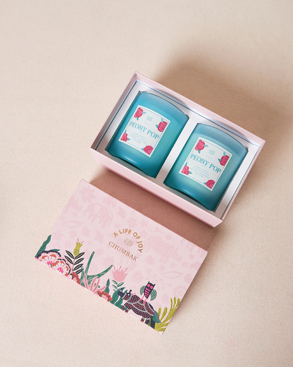 Peony Pop Candles Gift Set of 2 | Palace Memoirs - Image 4