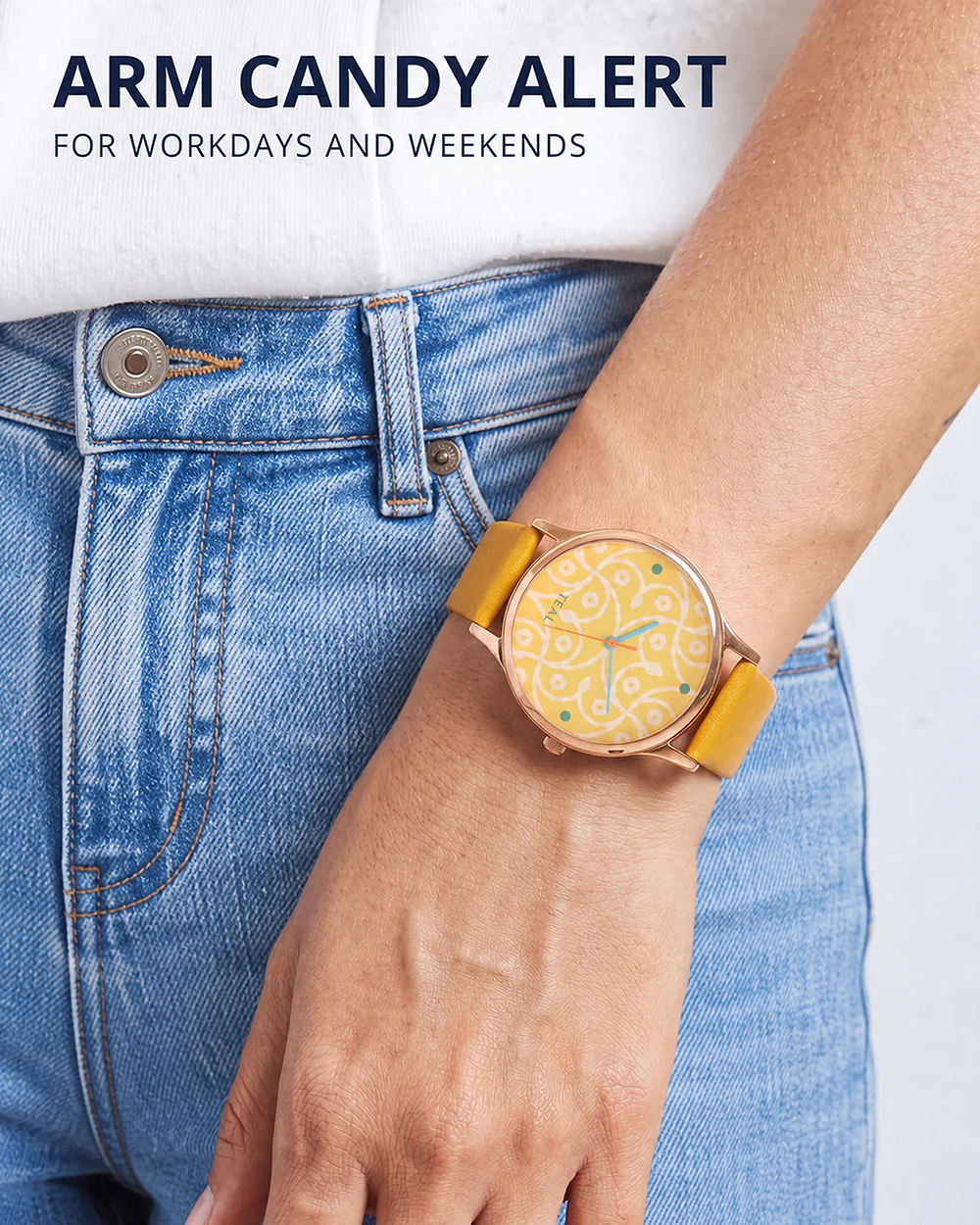 TEAL by Chumbak Pixel Blossom Wrist Watch - Image 8