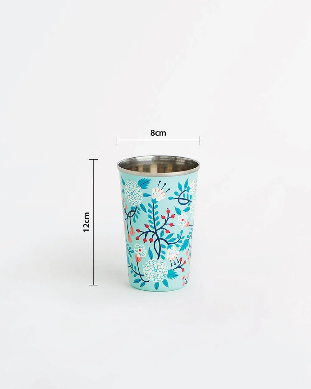 Blue Floral Steel Tumbler Large - Image 5