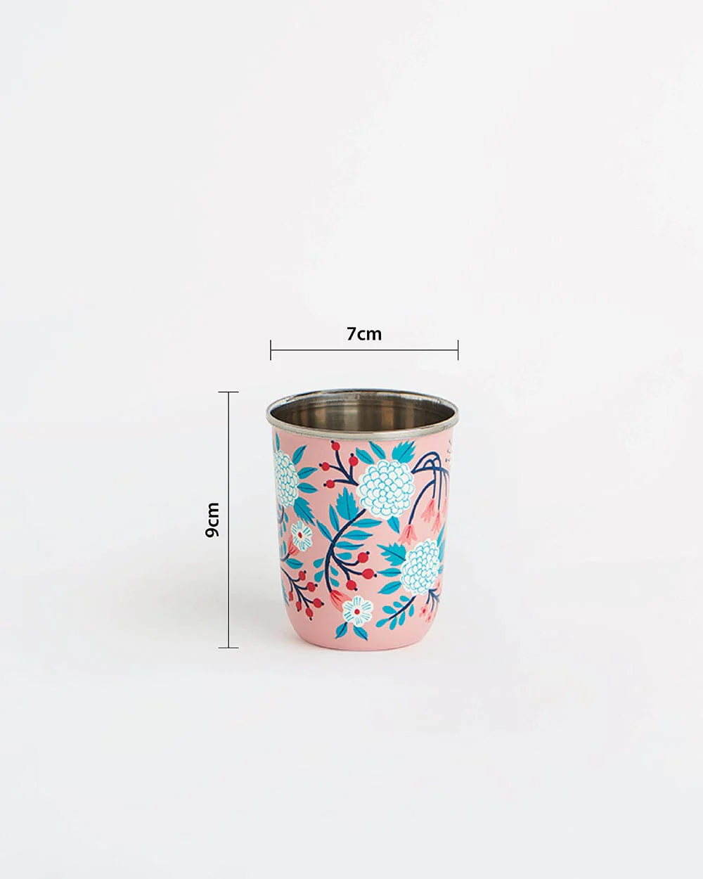 Peach Floral Steel Tumbler Small - Image 5