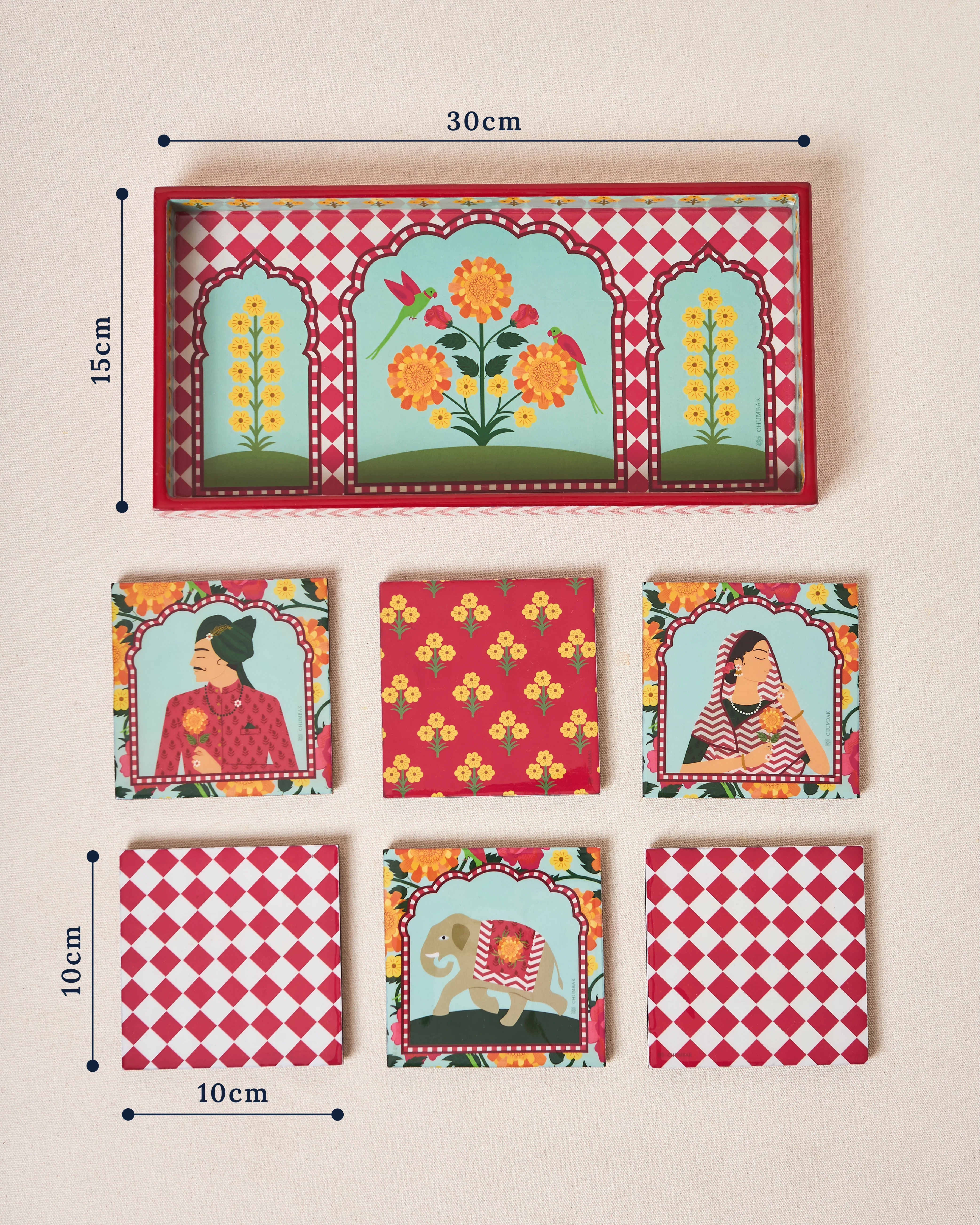 Rajmahal Serving Gift Set  - Set of 7 | Palace Memoirs - Image 6