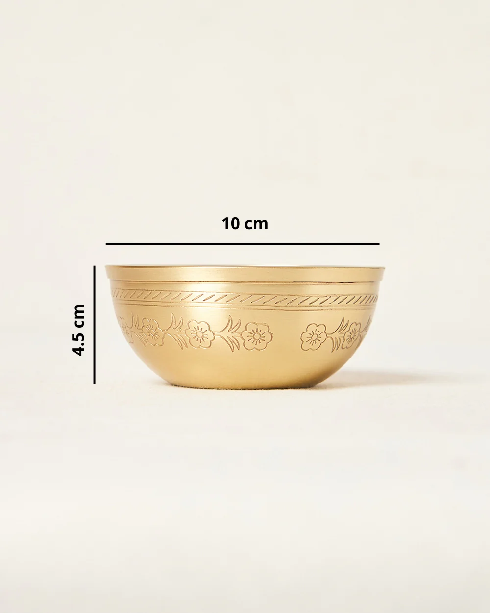 Rani Bagh Brass Bowl,  250ml | Palace Memoirs - Image 6