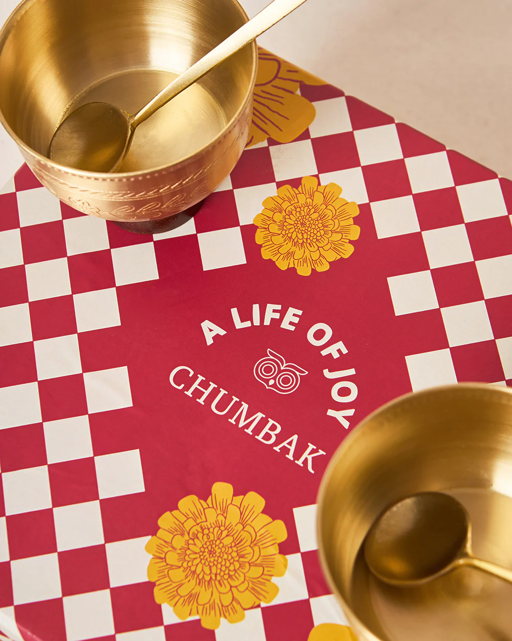 Rani Bagh Brass Dessert Bowl Gift Set - Set of 4, 180ml | Palace Memoirs - Image 3
