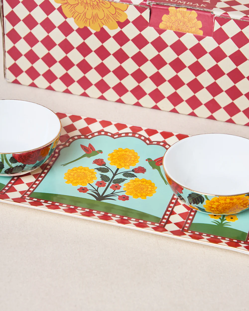 Rani Bagh Chip & Dip Platter Gift Set - Set of 3 | Palace Memoirs - Image 2