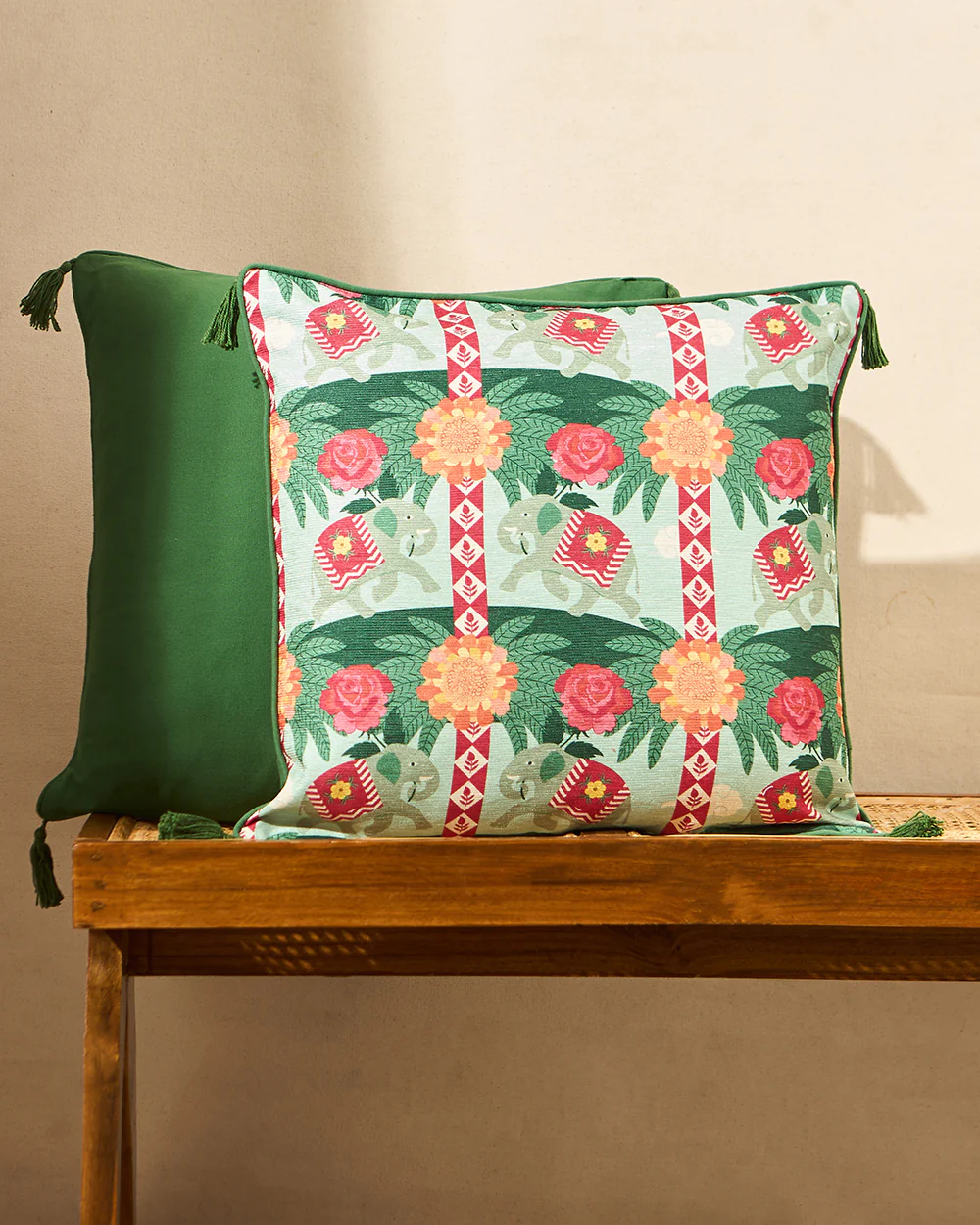 Rani Bagh Cushion Cover, 20" | Palace Memoirs