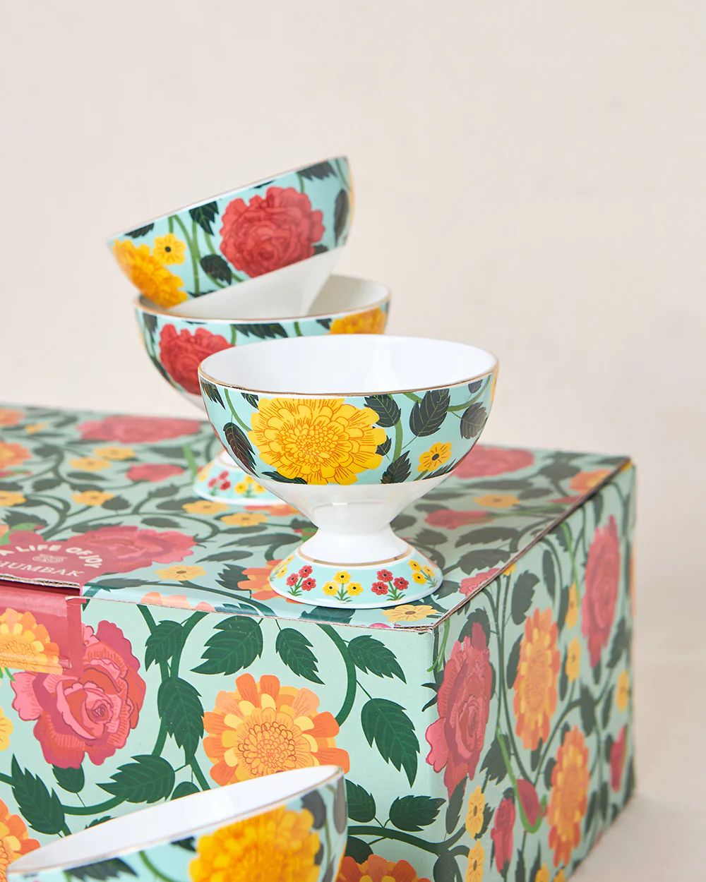 Rani Bagh Dessert Bowls Gift Set - Set of 6, 160 ml | Palace Memoirs - Image 4