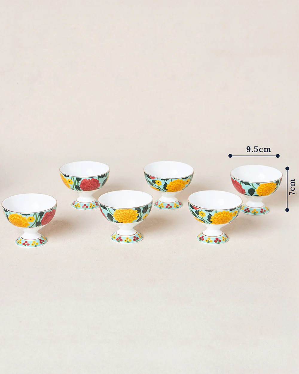 Rani Bagh Dessert Bowls Gift Set - Set of 6, 160 ml | Palace Memoirs - Image 6