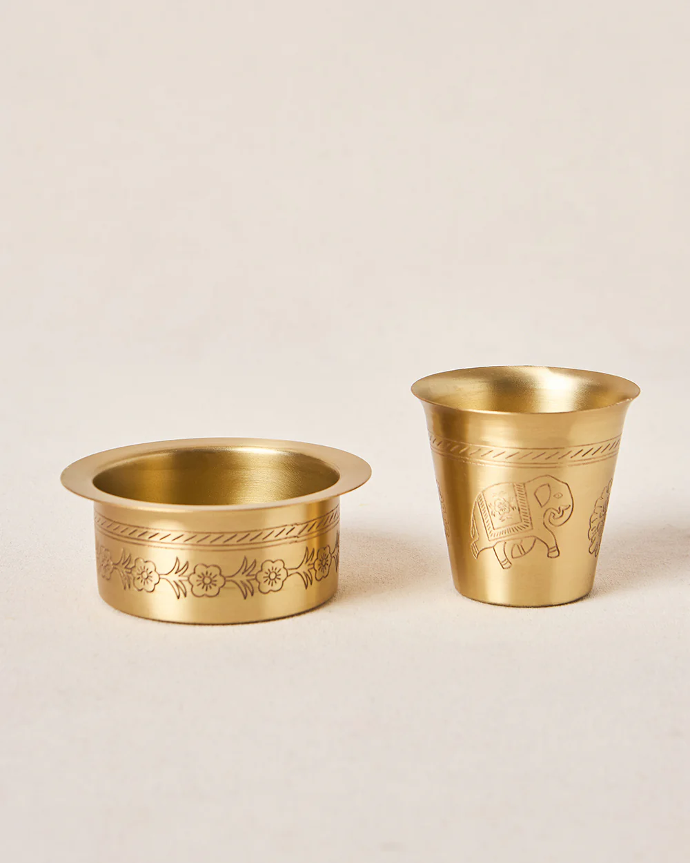Rani Bagh Filter Coffee Brass Gift Set -  Set of 2 | Palace Memoirs - Image 6