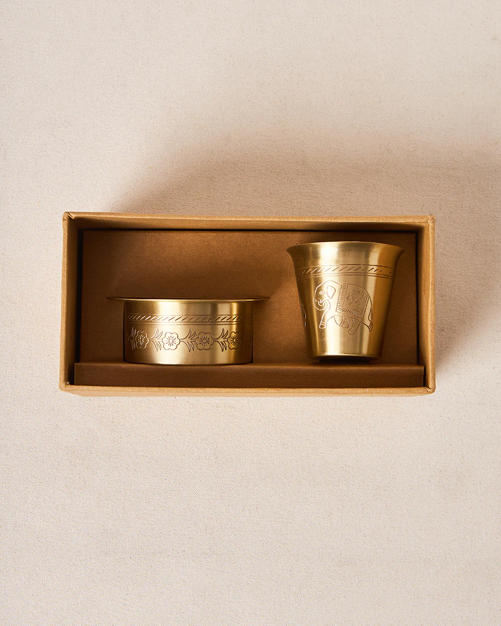 Rani Bagh Filter Coffee Brass Gift Set -  Set of 2 | Palace Memoirs - Image 9