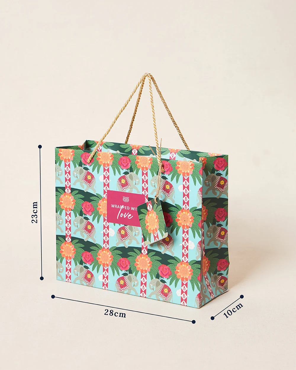 Rani Bagh Gift Bag With Tag, Horizontal | Palace Memoirs - Image 8