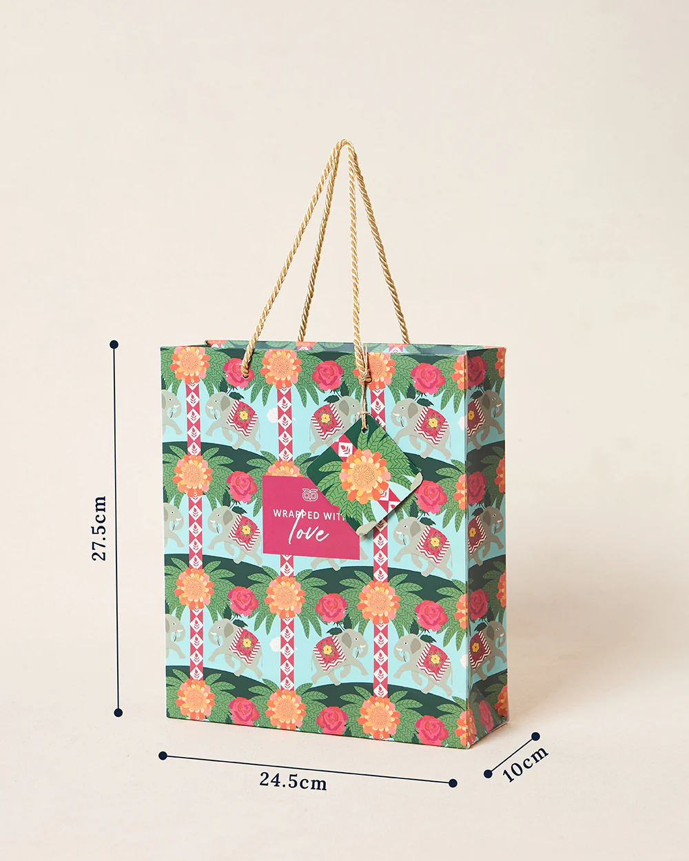 Rani Bagh Gift Bag With Tag, Vertical | Palace Memoirs - Image 8
