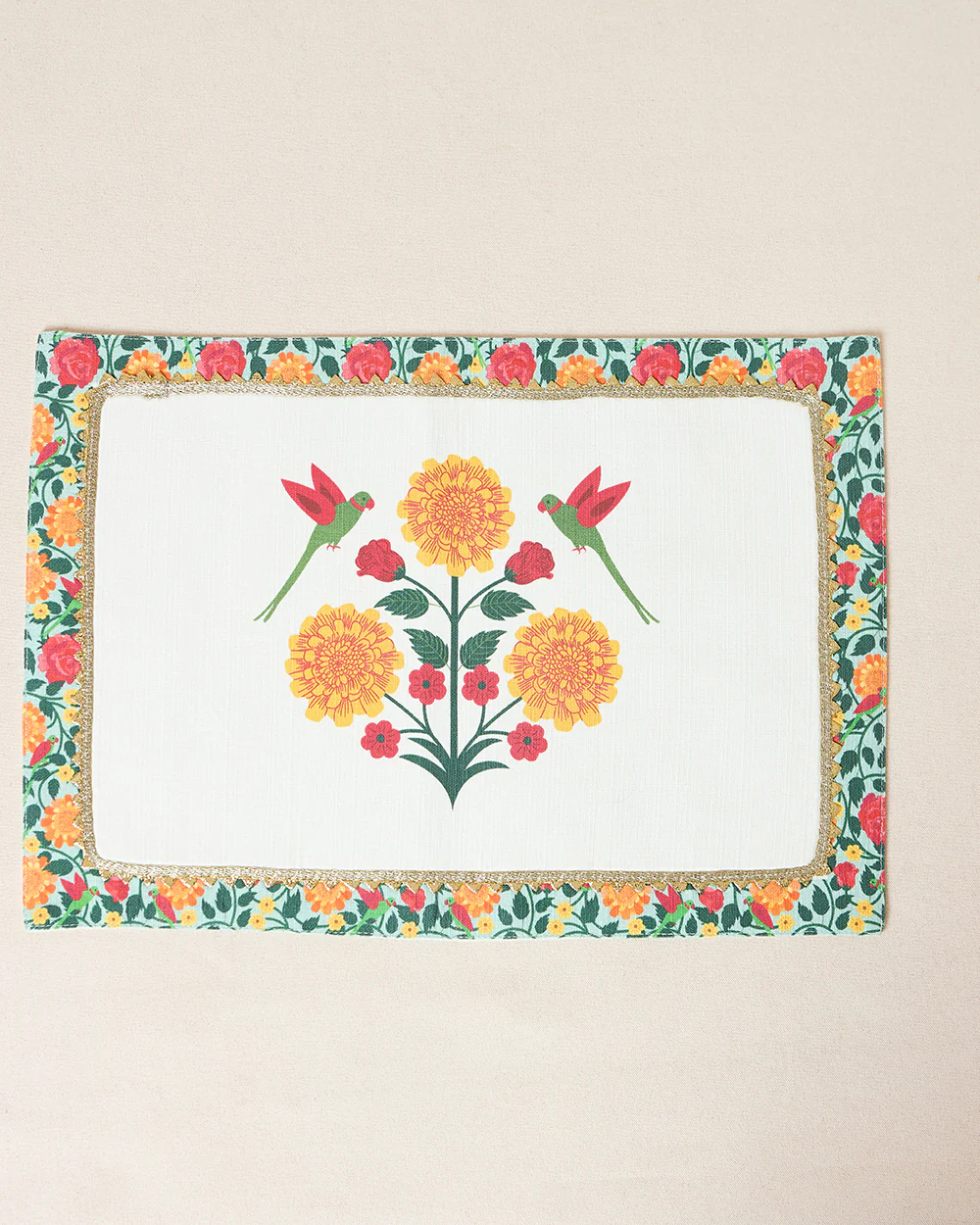 Rani Bagh Placemats, Set of 2 -  13"x19" | Palace Memoirs - Image 5