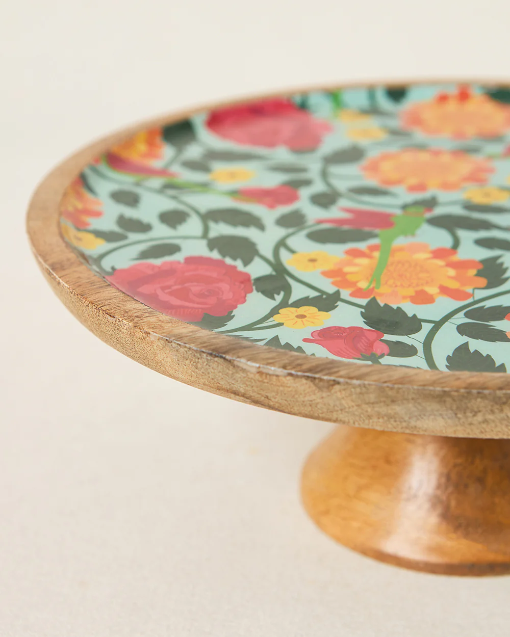 Rani Bagh Wooden Cake Stand , 10"dia | Palace Memoirs - Image 8