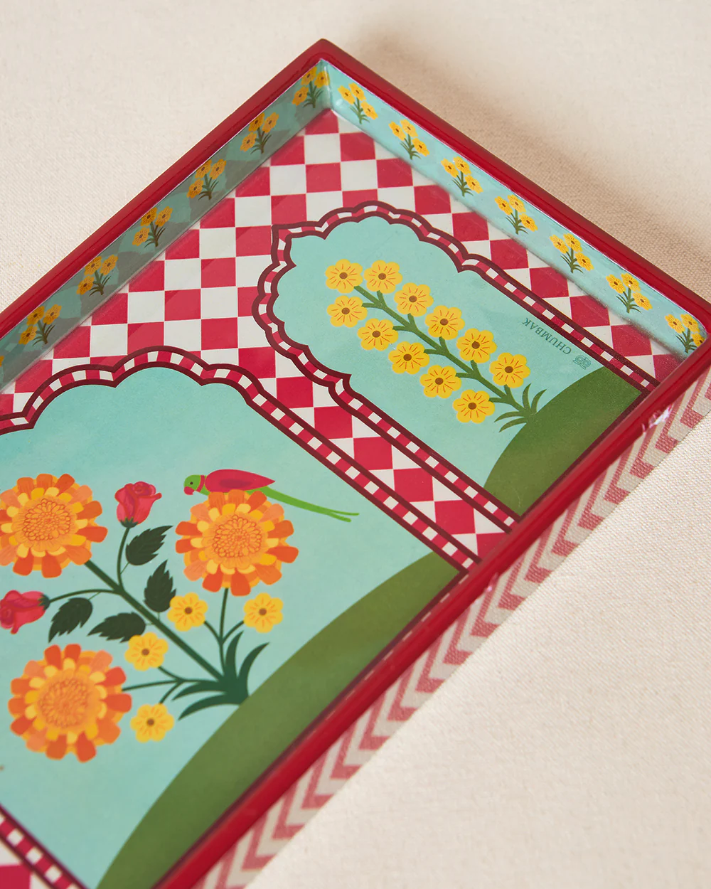 Rani Bagh Wooden Tray - 12"x6"| Palace Memoirs - Image 3