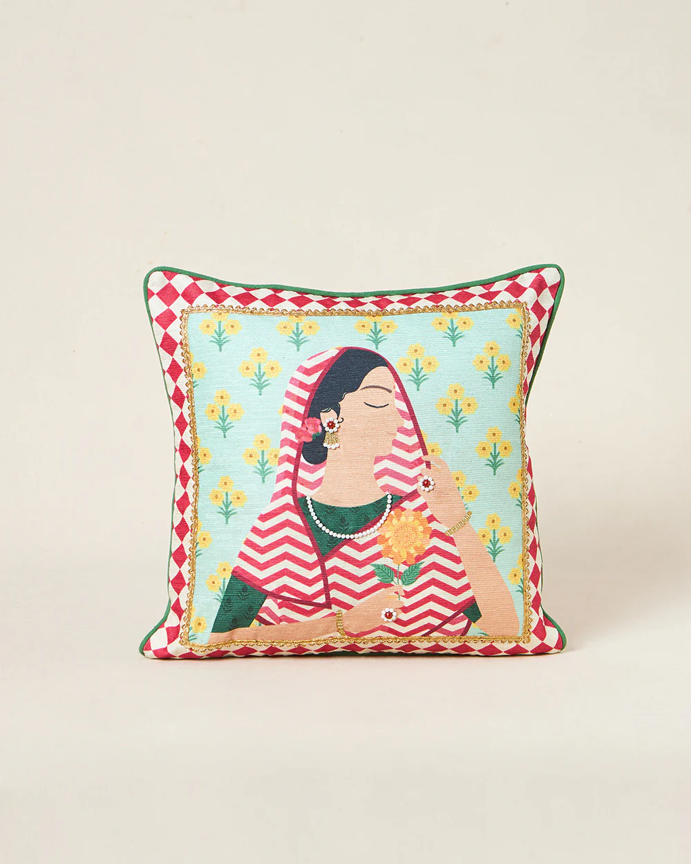 Rani Cushion Cover, 16" | Palace Memoirs - Image 2