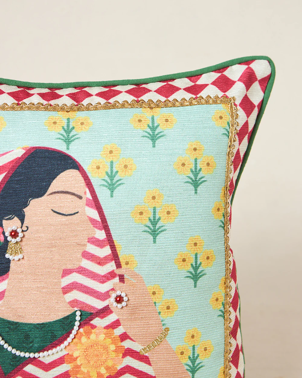 Rani Cushion Cover, 16" | Palace Memoirs - Image 5