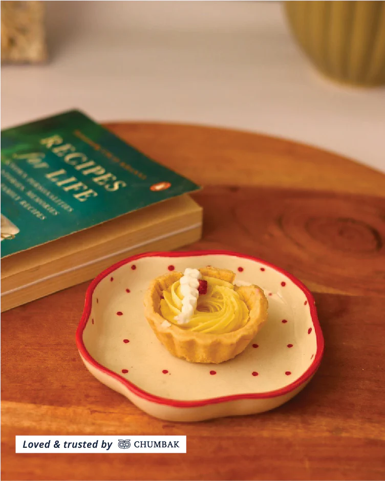 Red Polka Dessert Plate