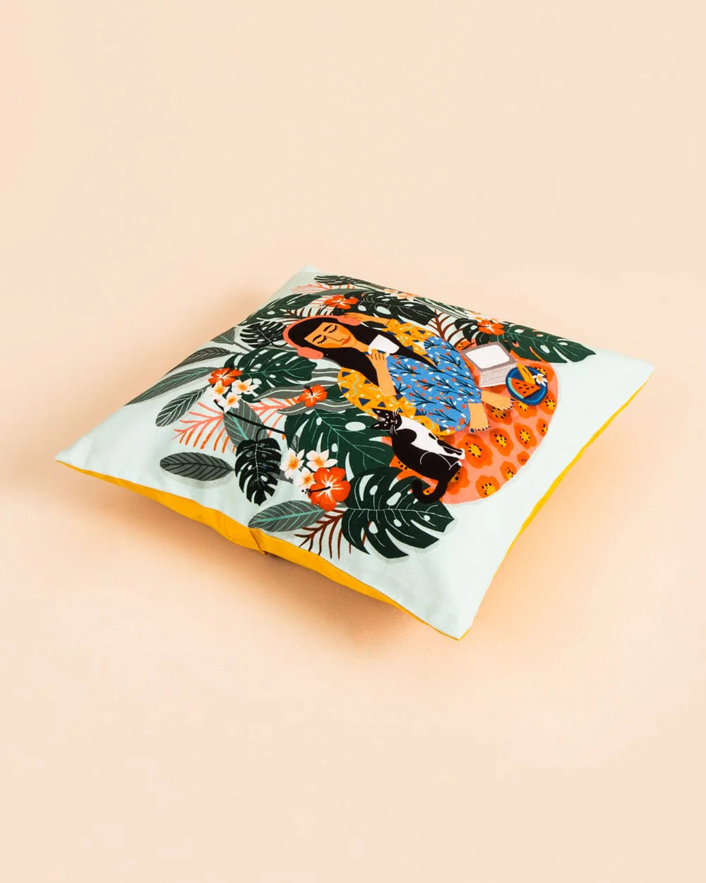 Live Slow Printed Cushion Cover - Image 2
