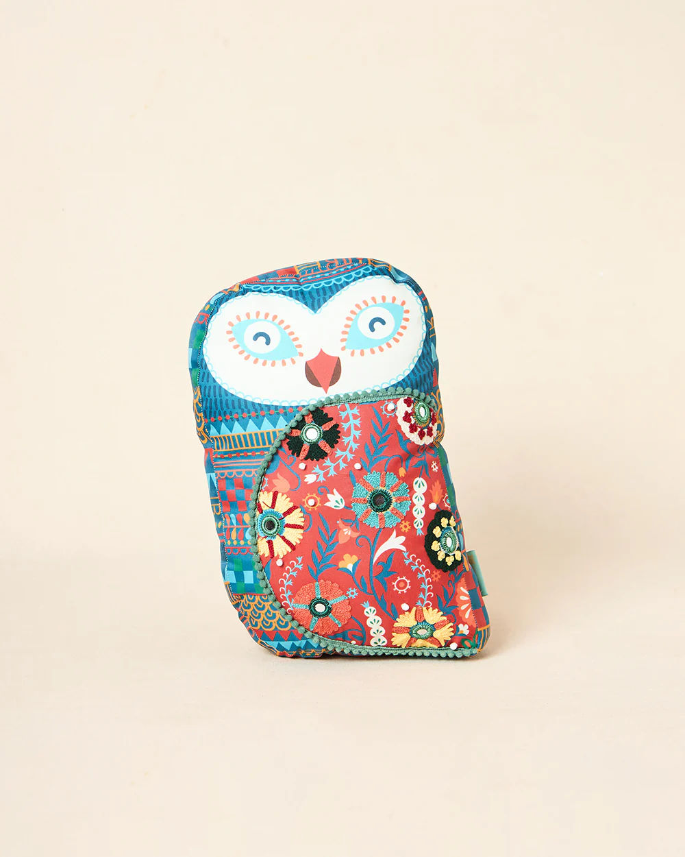 Royal Hoot Owl Shape Cushion 13"x8" | Palace Memoirs - Image 2