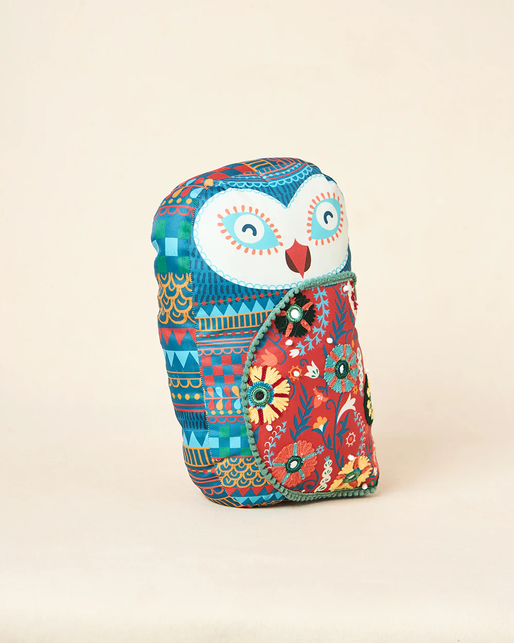 Royal Hoot Owl Shape Cushion 13"x8" | Palace Memoirs - Image 5