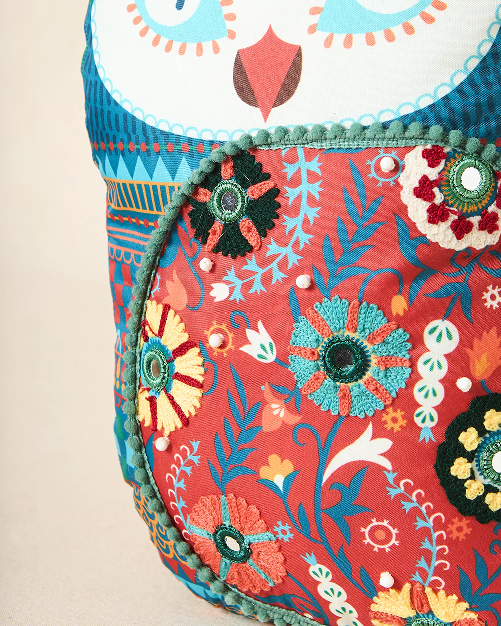 Royal Hoot Owl Shape Cushion 13"x8" | Palace Memoirs - Image 9