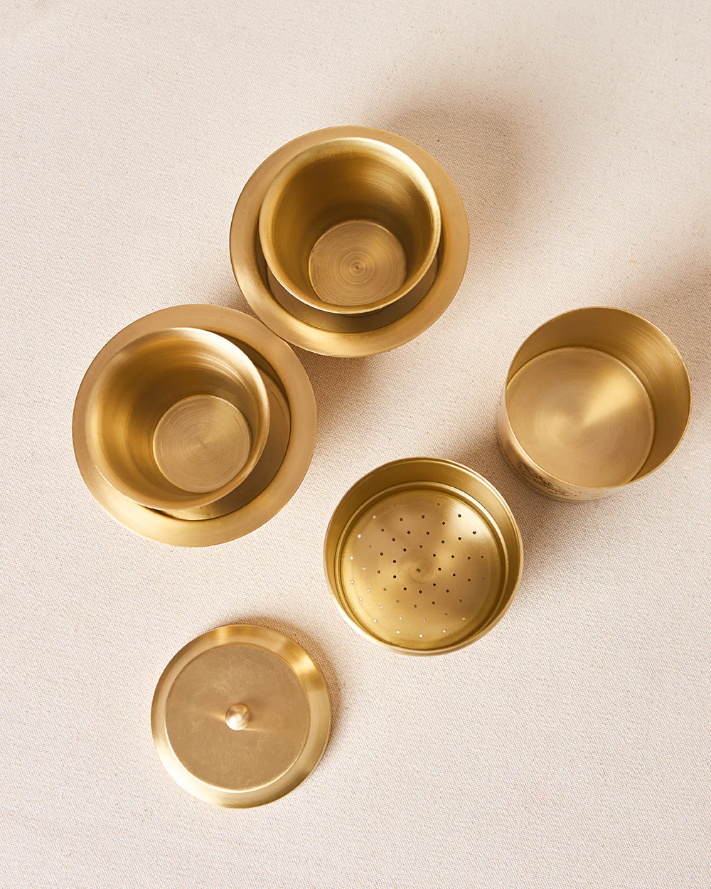 Royal Tusker Brass Filter Coffee Gift Set -  Set of 3 | Palace Memoirs - Image 2