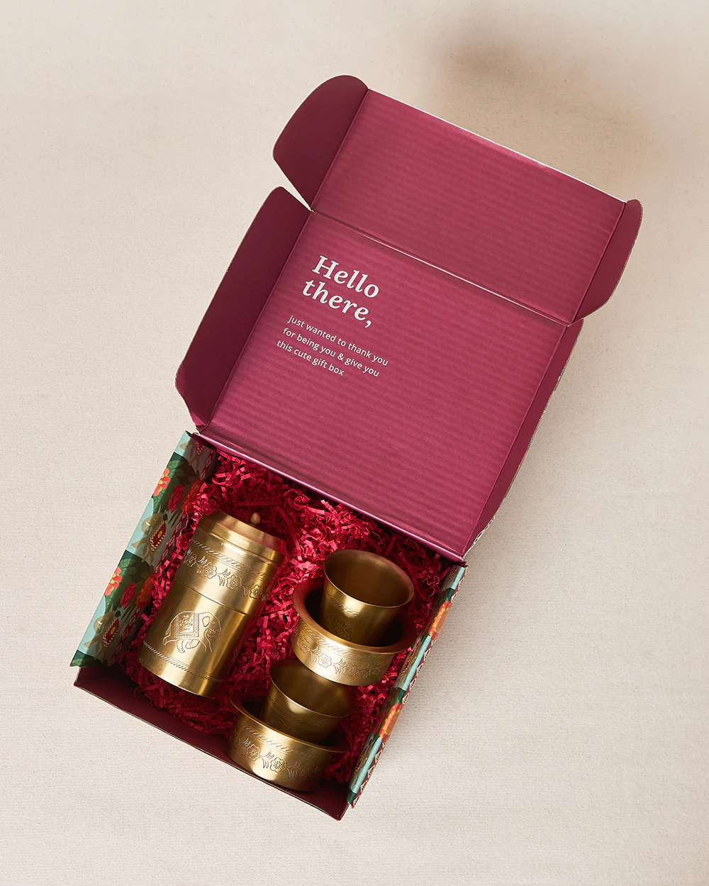 Royal Tusker Brass Filter Coffee Gift Set -  Set of 3 | Palace Memoirs - Image 7