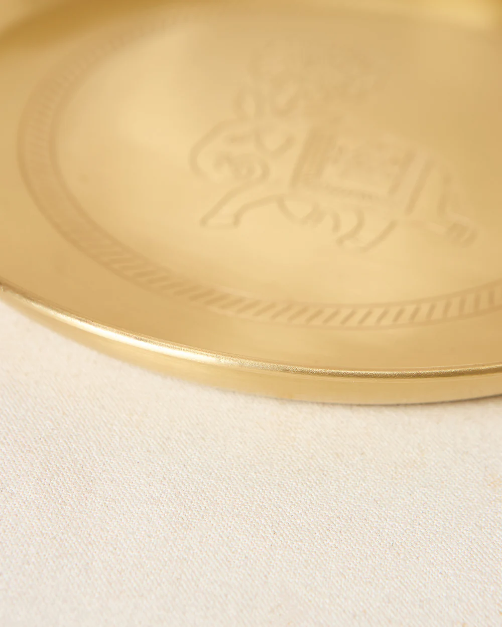 Royal Tusker Brass Plate, 10"dia | Palace Memoirs - Image 4