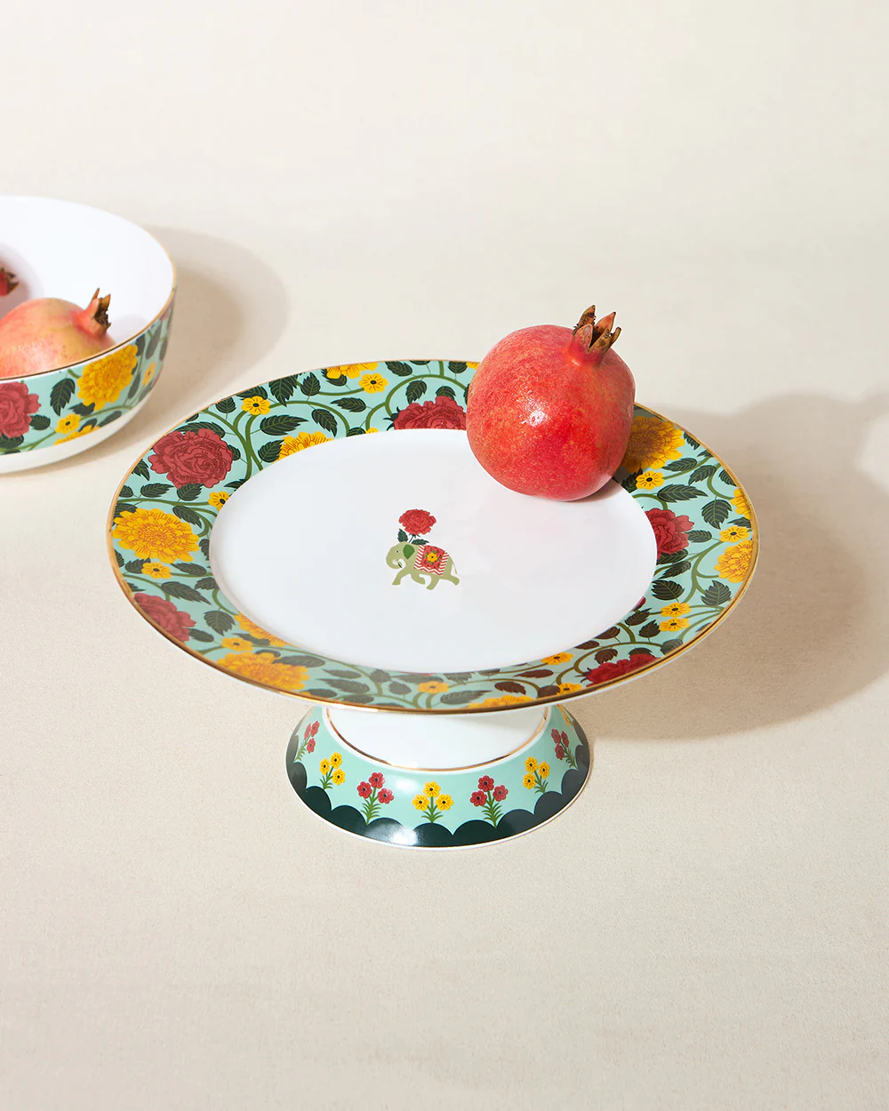Royal Tusker Cake Stand , 10"dia | Palace Memoirs