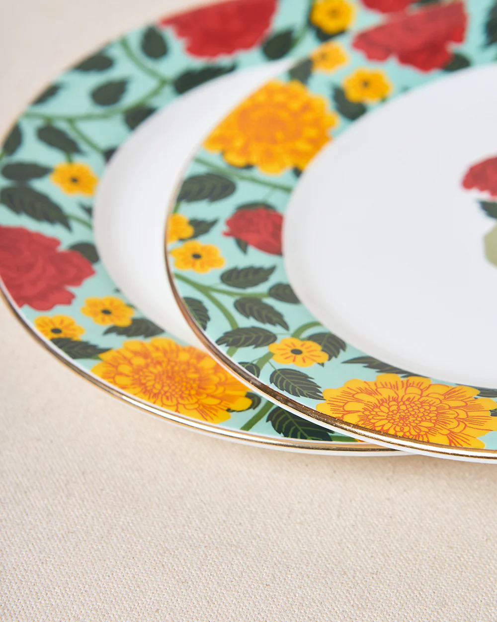 Royal Tusker Snack Plate Gift Set - Set of 4, 8"dia | Palace Memoirs - Image 7