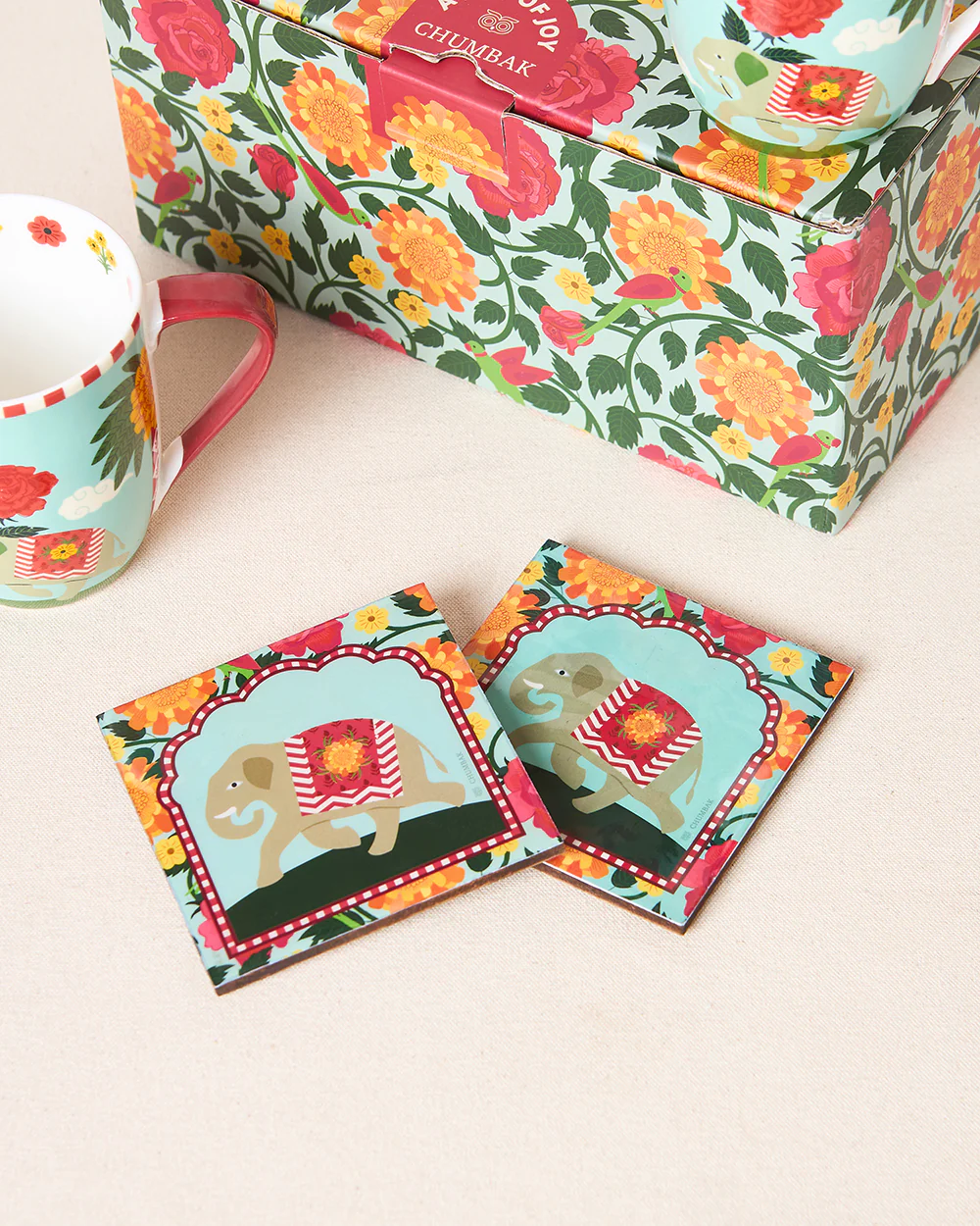 Royal Tusker Tea-Time Gift Set - Set of 4 | Palace Memoirs - Image 2