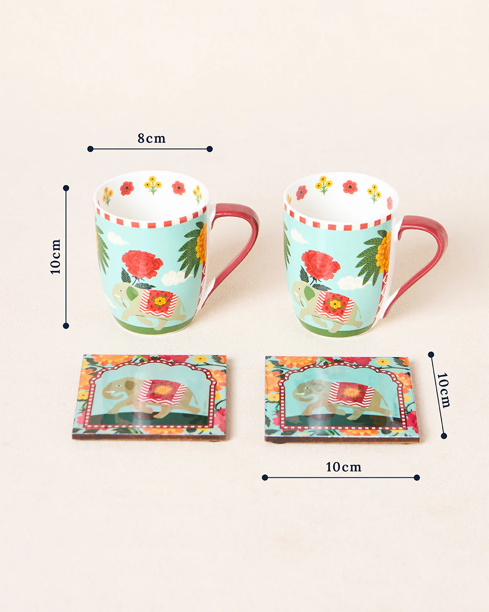 Royal Tusker Tea-Time Gift Set - Set of 4 | Palace Memoirs - Image 5