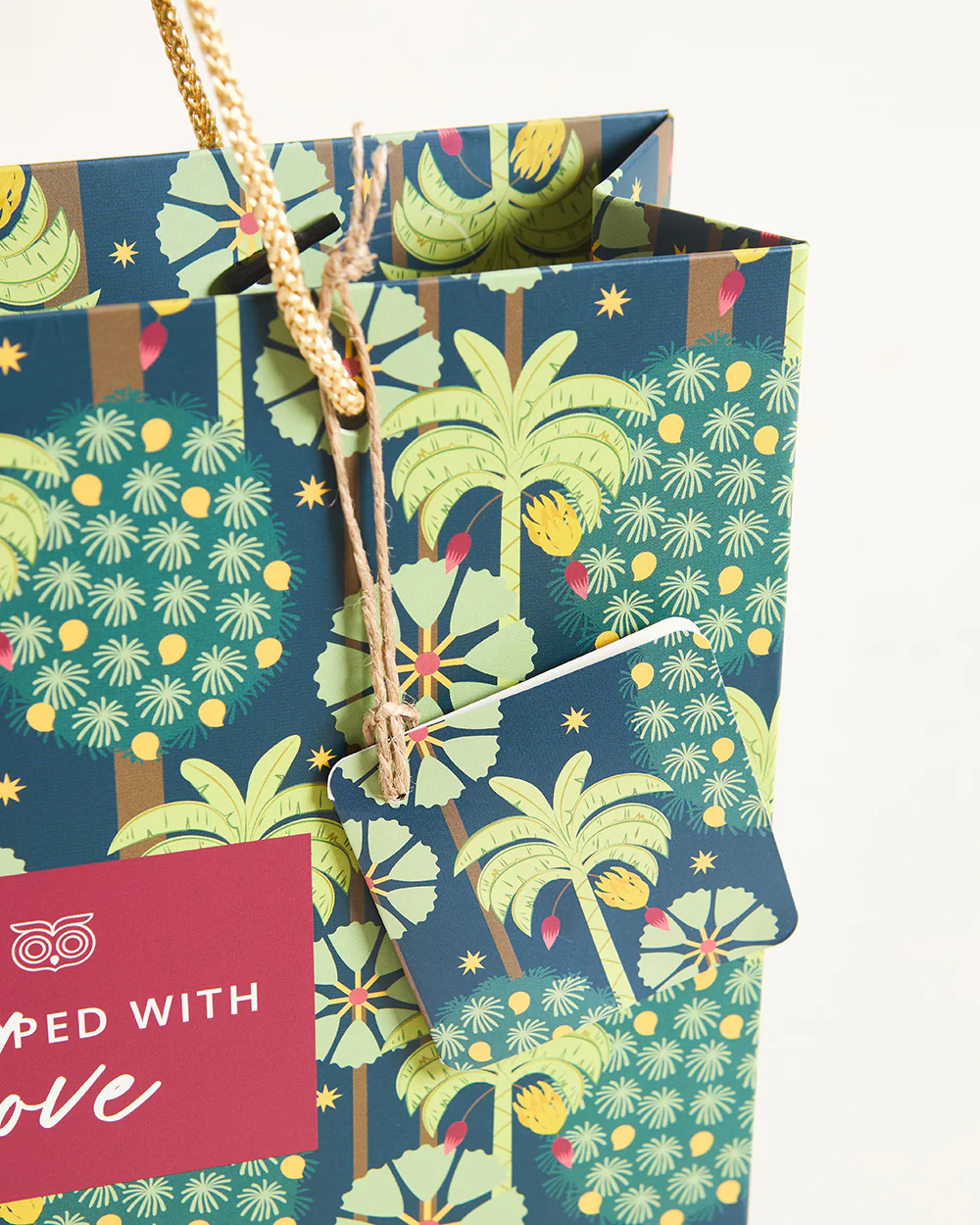 Saanjh Gift Bag with Tag - Vertical, Medium - Image 3